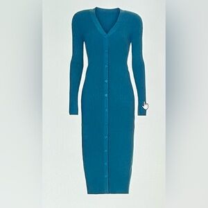 Ronny Kobo Collection Deep Blue Long Sleeve Dress